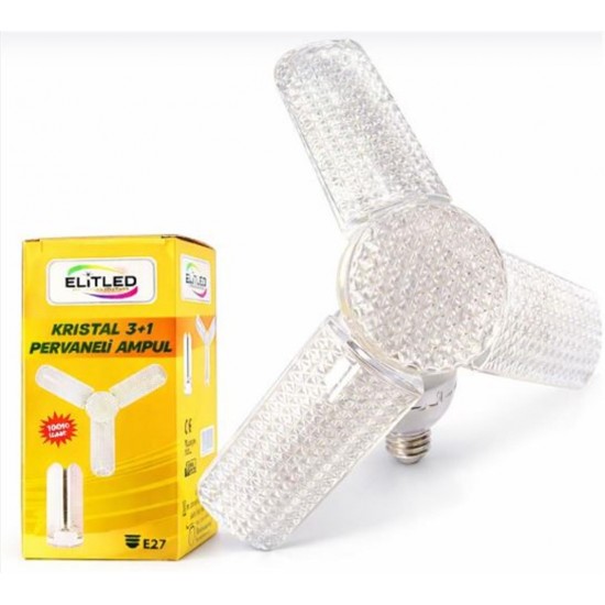 Elitled Kristal 3+1 Pervaneli Led Ampul