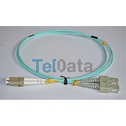 TELDATA TLD-SCLCOM31 SC-UPC-LC-UPC MM DX OM3 1 METRE FIBER OPTIK PATCHCORD