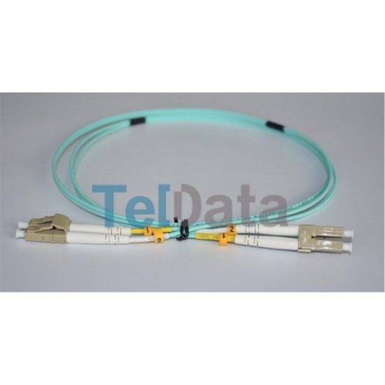 TELDATA TLD-LCLCOM21 LC-UPC-LC-UPC MM DX OM3 1 METRE FIBER OPTIK PATCHCORD