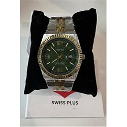 Swiss Plus Man Watch Premium Seri Model-3 ST3450AGS Green-Gold