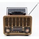 Everton RT-707 Bluetooth-USB-SD-FM Şarjlı  Nostaljik Radyo Solarlı Radyo