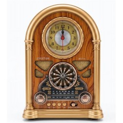 Everton RT-719  Şarjlı, Saat Göstergeli Nostaljik Radyo( Bluetooth-USB-SD-FM)