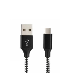 Vcom CU250 Type-C to USB 3m 15W (5V-3A) Örgülü Şarj Kablosu