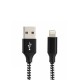 Vcom CU251 Lightning to USB 3m 12W (5V-2.4A) Örgülü Şarj Kablosu