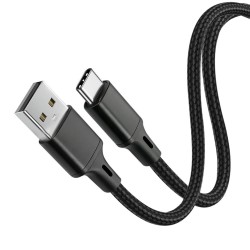 Vcom CU252 Type-C to USB 3m 15W (5V-3A) Örgülü Şarj Kablosu