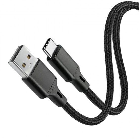 Vcom CU252 Type-C to USB 3m 15W (5V-3A) Örgülü Şarj Kablosu