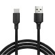 Vcom CU252 Type-C to USB 3m 15W (5V-3A) Örgülü Şarj Kablosu