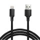 Vcom CU253 Lightning to USB 3m 10W (5V-2A) Örgülü Şarj Kablosu