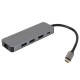 Vcom CU4592 Type-C To HDMI (4K@30Hz)+2-USB A 3.0 (5Gb)+Gigabit LAN+PD 3.0 100W Çoklayıcı