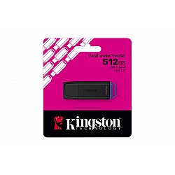 Kingston DTXG2-512GB 512GB Portable USB 3.2 Gen 1 DataTraveler Exodia Black-Purple Flash Bellek