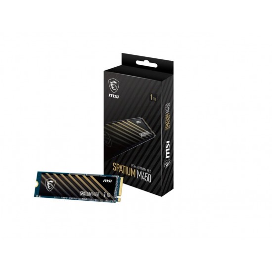 Msi 1TB Spatium M450 V1 NVMe PCIe Gen4 x4 Okuma 3400MB – Yazma 2400MB M.2 SSD Disk