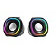 Mikado MD-180 2.0 3W-2 Siyah RGB Aydınlatmalı USB + 3.5mm USB 5V Speaker Hoparlör