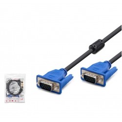 HADRON HDX7848 VGA Kablo OD 6.0 mm 3+4 10mt - Siyah Mavi
