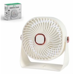 Feny FN-F55 Beyaz Ultra Sessiz 3 Kademeli Şarjlı 800Mah Masa Fanı 4"