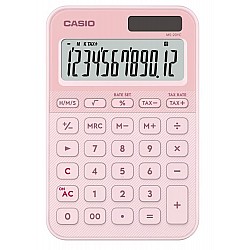 Casio MS-20YC-LP 12 Hane Açık Pembe Masa Üstü Hesap Makinesi