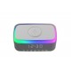 Mikado MD-W10 1200mAh 10W Gri BT, USB, Kablosuz Şarjlı RGB-Alarmlı Saat Speaker
