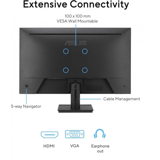 Asus 27" VA279HG IPS 1920x1080 1ms 120Hz 300cd VESA 3YIL Monitör