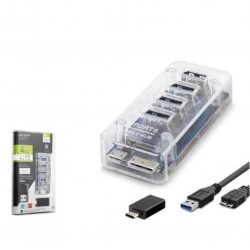 iETOP U336 USB Type-C 3.1 Gen1 Hub 4 Port 5 Gbps Şeffaf