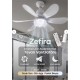 Feny Fn-F82 Zefira 3 Kademe Ultra Sessiz Uyku Mod 3000k-6500K Kristal Led Tavan Vantilatörü Kumanda