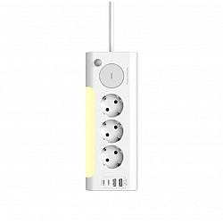 S-link PRZ06 3 Soketli 2 USB 2 TYPE-C PD20 2M 306 Joule Tam Bakır Kablolu Beyaz Akım Korumalı Priz