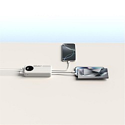 S-link IP-G220 20000mAh PD20W+QC3.0 Dahili Kablolu Beyaz LCD Taşınabilir Pil Şarj Cihazı Powerbank