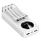 S-link IP-G220 20000mAh PD20W+QC3.0 Dahili Kablolu Beyaz LCD Taşınabilir Pil Şarj Cihazı Powerbank