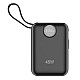 S-link G450 20000mAh PD45W+QC3.0 Dahili Kablolu Siyah LCD Taşınabilir Pil Şarj Cihazı Powerbank