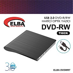 Elba DVDWRT-THCK Harici Dvdrw Thick, Siyah Dvd Yazıcı Writer