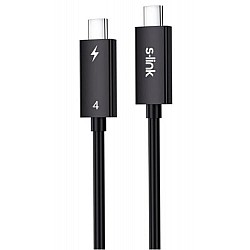 S-link SL-TC401 Thunderbolt 4.0 1m 8k 60Hz PD100W TypeC to TypeC 40Gbps Hızlı Data Kablosu