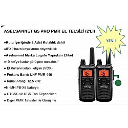 Aselsan ASN-M446-1000 G5 PRO PMR 2 li El Telsizi + Kulaklık