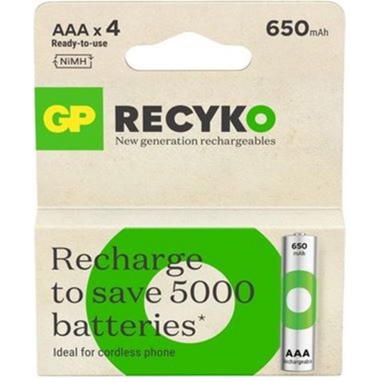 GP AA 1300 mAh Şarjlı Recharge Kalem Pil 4'lü Paket GP1300AAHVC-2TLB4