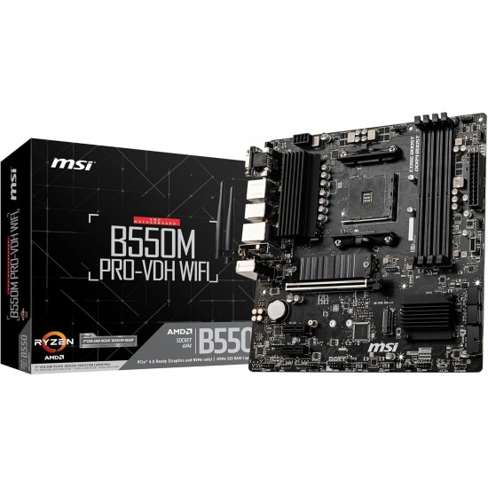 Msi B550M PRO-VDH WiFi 4400mhz(OC) M.2 AM4 mATX Anakart