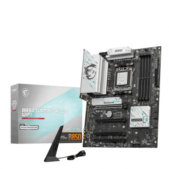Msı B850 GAMING PLUS WiFi DDR5 8200MHz (OC) DP 3xM.2 DP USB 10Gbs 5G LAN WiFi 7 ATX AM5 Anakart