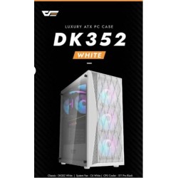 darkFlash DK352 PLUS 650W Bronze 80+ Power Supply 4-12cm ARGB Fan Beyaz Kasa