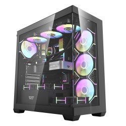darkFlash DS900-B 650W 80+ Power Supply 4-12cm ARGB  Fan Siyah Kasa