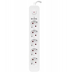 S-link SPG501S 1.5m 1.5mm 100 yüzde  Bakır 750 Joule 5 li Anahtarlı Akım Korumalı Priz