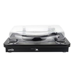 UMİE Bemol Siyah Piano Kaplama 10W BT İN, BT OUT, RCA, USB Özellikli Nostaljik Pikap