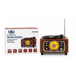 Everton Rt-405  Bluetooth Fm-Usb-Tf-Aux Şarjlı Nostaljik Radyo Plak Görselli
