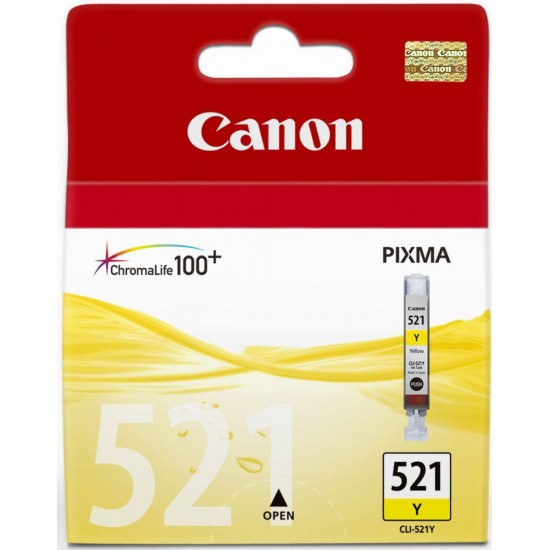 Canon CLI-521Y Yellow Sarı Mürekkep Kartuş MP260-540-550-560-620-630 MX860-870