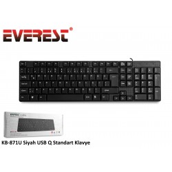 Everest KB-871U Siyah Q Usb Kablolu Standart 108 Tuşlu Klavye