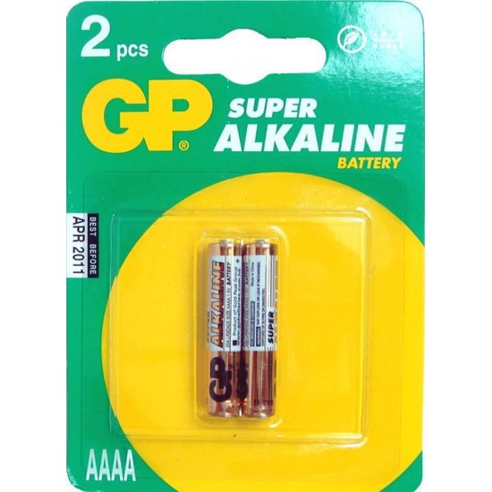 GP AAAA 25A Alkalin İncenin İncesi Pil 2'li Paket GP25A-U2 GP AAAA 25A Alkalin İncenin İncesi Pil 2'li Paket GP25A-U2