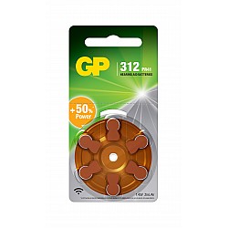 GP ZA312 1.4V Düğme Kulaklık Pili  6'lı Paket