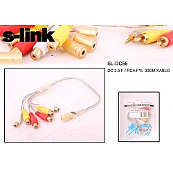 S-link SL-DC56 3.5mm Stereo 6lı Ses Çoklayıcı