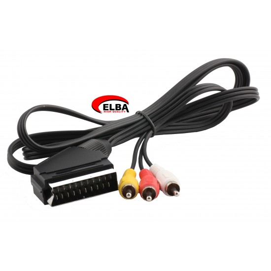 ELBA C50338 SCART TO 3RCA 1.5MT KABLO