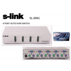 S-link SL-2041 4pc-1mn vga+ps-2 Otomatik Kvm Switch
