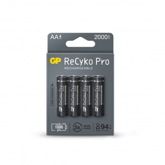 GP AA 2100 mAh Şarjlı Kalem Pil 4'lü Paket ReCyko GP210AAHCBEM-2GB4