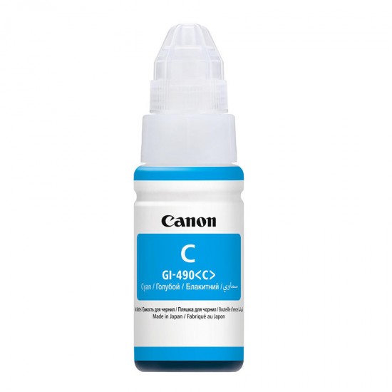 Canon GI-490C Cyan Mavi Şişe Mürekkep G1411-2411-3411-4411 Canon GI-490C Cyan Mavi Şişe Mürekkep G1411-2411-3411-4411