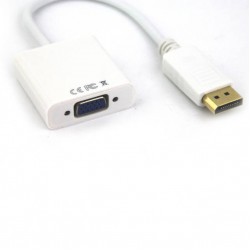 Vcom CG603-0.15 Beyaz Display Port Erkek To Vga Dişi Dönüştürücü