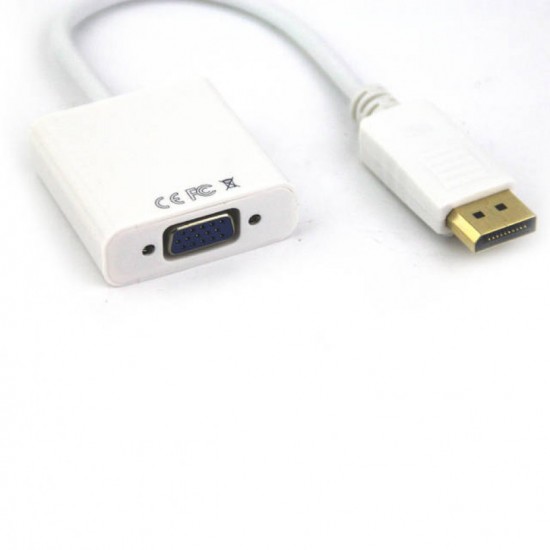 Vcom CG603-0.15 Beyaz Display Port Erkek To Vga Dişi Dönüştürücü Vcom CG603-0.15 Beyaz Display Port Erkek To Vga Dişi Dönüştürücü