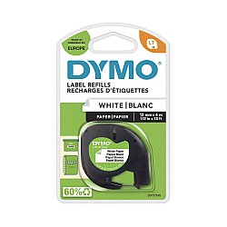 DYMO S0721510 LetraTag Kağıt Şerit ( 12mm x 4 mt ), Beyaz ( 59421) 91200